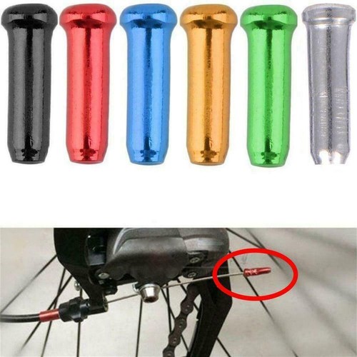 Bicycle Brake Cable End Caps Al Alloy Bike Shifter Tips Pcs//set 50 Cable H6A2