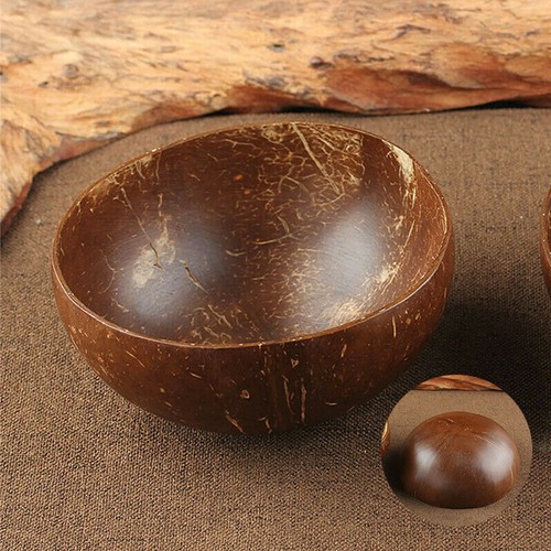 Coconut Fruit Salad Wooden Handicraft Noodle Rice Bowl Natural Decoration Bowl