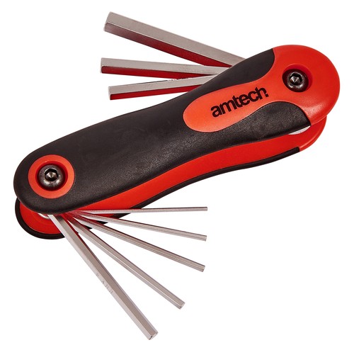 8PC pliante hexagonale clé définie haute qualité nouvelle CRV Allen clé 1,5 à 8mm finition satinée