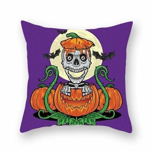 Fall Sofa Decor Pillow Halloween Case Cover Home Throw Waist Pumpkin Cushion NEW