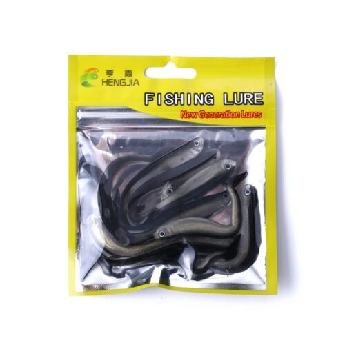 10pcs 8cm//2.2g Fish Soft Lures Worm Bass Freshwater Wobblers Artificial Bait