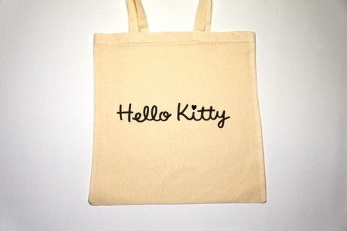 Tote Natural Cotton Shopper Bag Gym Shopping Beach Hello Kitty