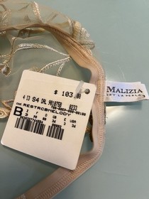 MALIZIA By La Perla Beige Lace Bra Size 36