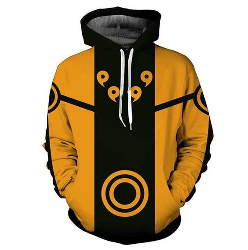 Naruto0 Hokage Ninjia Anime Hoodie Sweater Casual Pullovers Hooded Jacket 3D