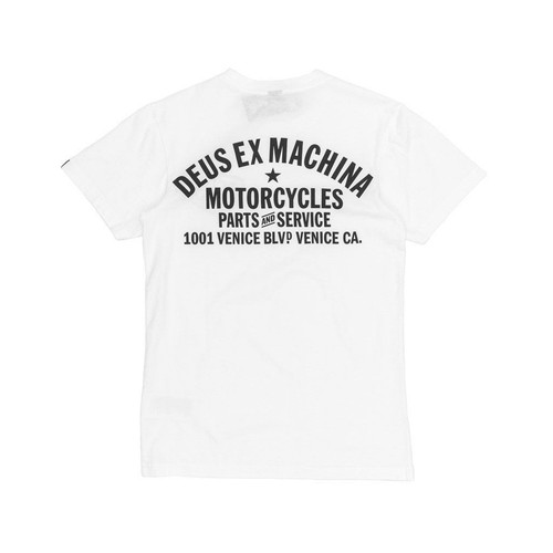 White Deus Ex Machina Venice Address T-Shirt