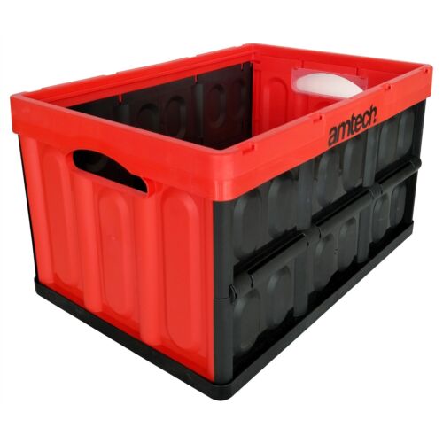 45L Folding Storage Crate Durable Shopping Travel Garage Stackable 15KG Capacity