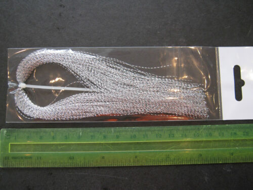 E19 Arts /& Craft 1 Silver Crystal Flash Fly Tying Material Tinsel Wing Tail
