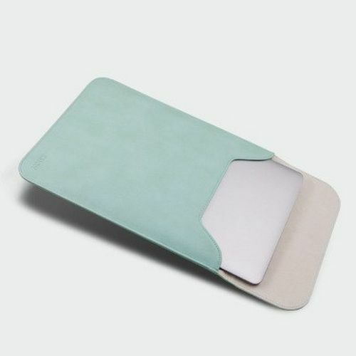 Leather Laptop Sleeve Bag For MacBook Air 11 12 13 15 Inch Touch Bar Matte Cover