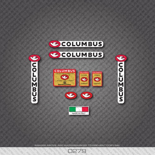 0279 Columbus Tubi Super Butted SL Bicycle Frame and Fork Stickers Decals