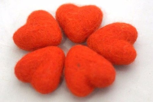 10 Stück x Filzherz FELT HEARTS
