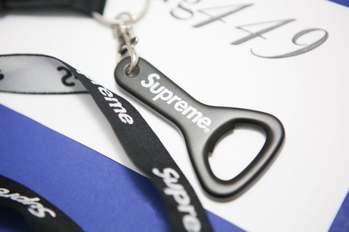 Supreme Lanyard Bottle Opener Black SS14 Keychain Box Logo