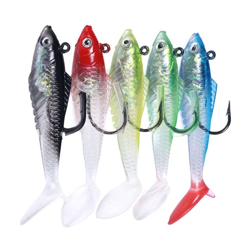 5pcs 8CM-11.5G Soft Fishing Baits Simulation Fish Shaped Lure Bait Fishing Lures