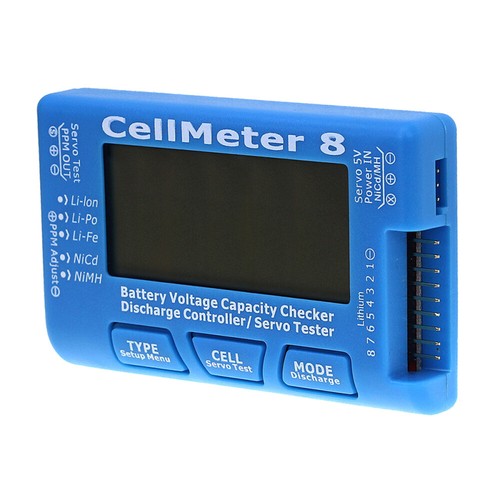 Cell Meter 8 Digital Battery RC Capacity Checker Balance Discharger Servo Tester