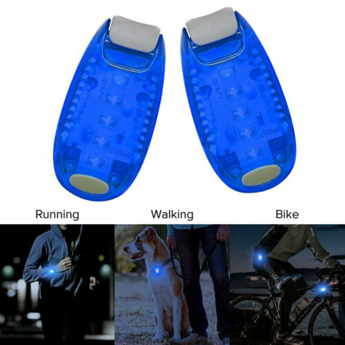 1 DEL Bleu Lampe de sécurité nuit clip on Imperméable clignotant Running Cyclisme Vélo