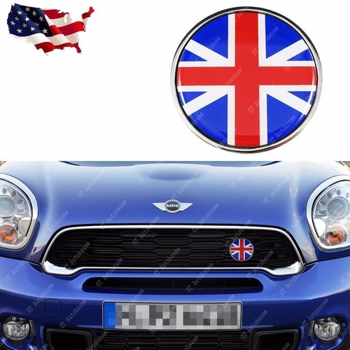 Grille Metal Badge Holder UK Flag For MINI Cooper R55 R56 R57 R58 R60 F55 F56