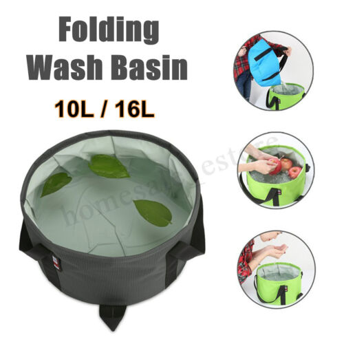Details about  &nbsp;10L/16L Foldable Wash Basin Sink Water Bag Portable For Camping Hiking Outdoor