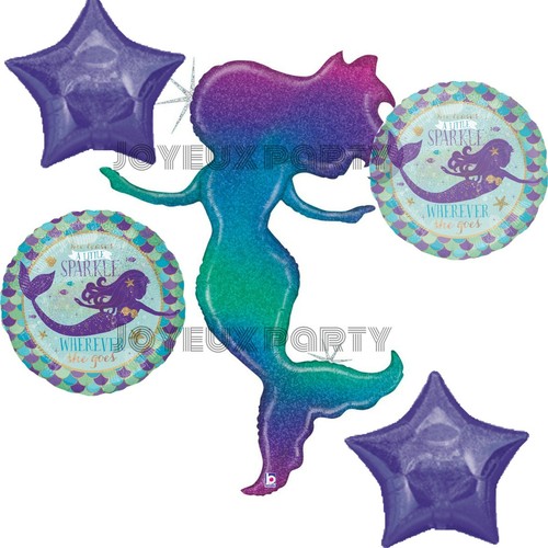Cake Table Glittering Mermaid Foil Balloons Party Kit Party Backdrop Sign