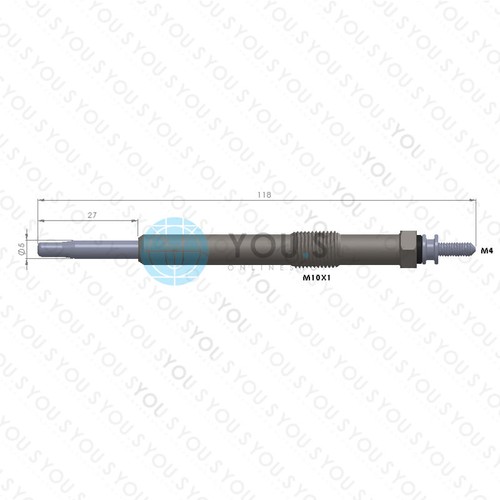 S INCANDESCENZA PER VOLVO c30 c70 II s40 II s80 II v50 v70 III 2.0 D 4 pezzi you
