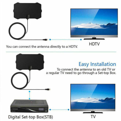 350 Miles Range Digital TV Antenna 1080P Amplified HDTV Booster USB Power HD 4K