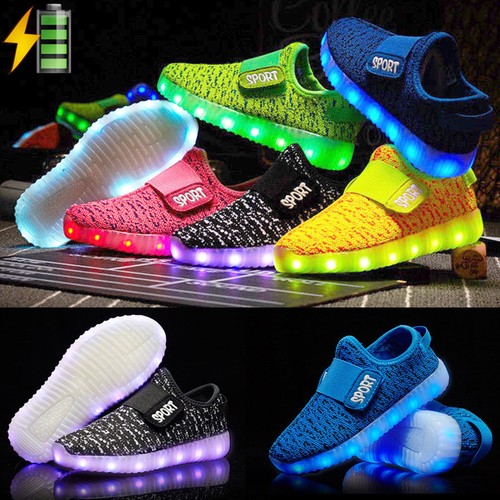 Unisex Light Up LED Shoes For Baby Toddler Kids Casual Athletics Sports Sneakers