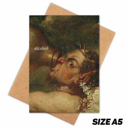 ALCOHOL MEDIEVAL MEME HAPPY BIRTHDAY CARD FUNNY GREETINGS CARD
