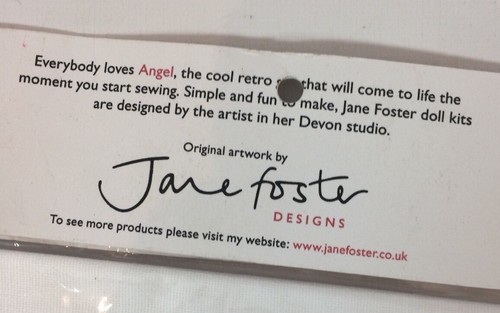 Jane Foster Make your own Angel Fabric Doll Handmade XMAS STOCKING FILLER