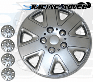 Metallic Silver 4pcs Set #026 16/" Inches Hubcaps Hub Cap Wheel Cover Rim Skin