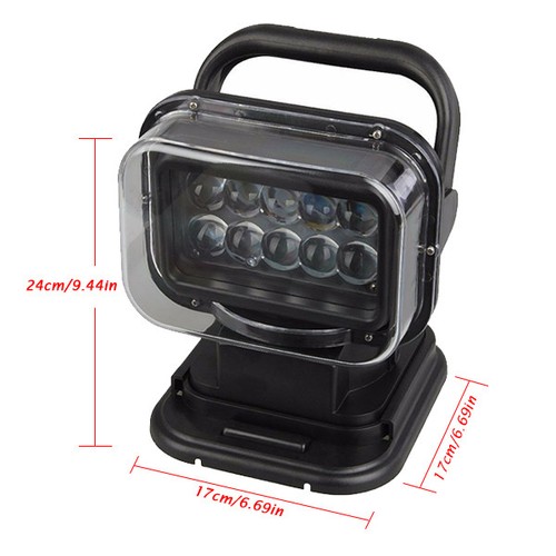 50W 9-32V 4200LM 6000K LED Remote Control Searchlight Wireless Spotlight ATV UTV