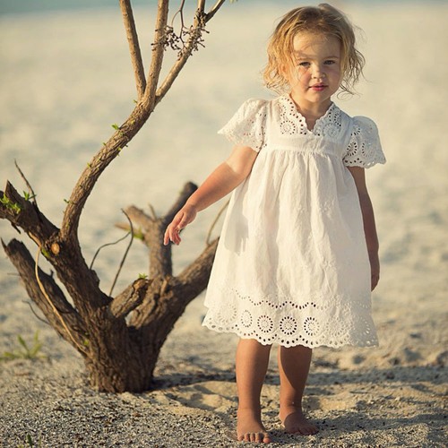 Summer Kids Infant Baby Girls Lace Party Princess Tutu Dresses Holiday Sundress