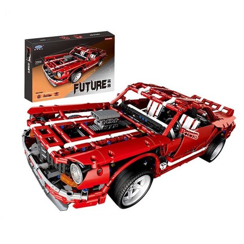 Dream Car Rotes Muscle Car Mustang Klemmbausteine Spielzeug Xingbao XB-07001