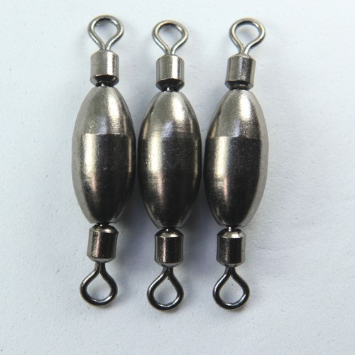 INFOF 50pcs Fishing Swivels with Brass Sinker Fishing Weight Bass Fishing Tackle