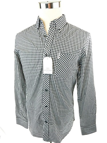 Ben Sherman Black White Check Long Sleeve Button Down Shirt Men S//M//L//XL//XXL NWT