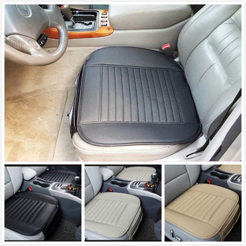 US Car Auto PU Leather Seat Covers Bamboo Soft Cushion Pad Breathable Universal