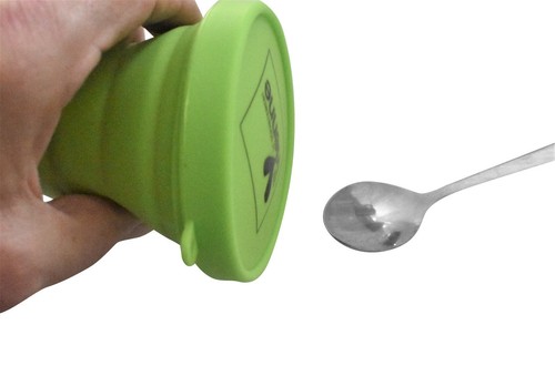 Feuille Vert Tasse à café réutilisable voyage silicone pliable /& Couvercle//soucoupe 175 ml