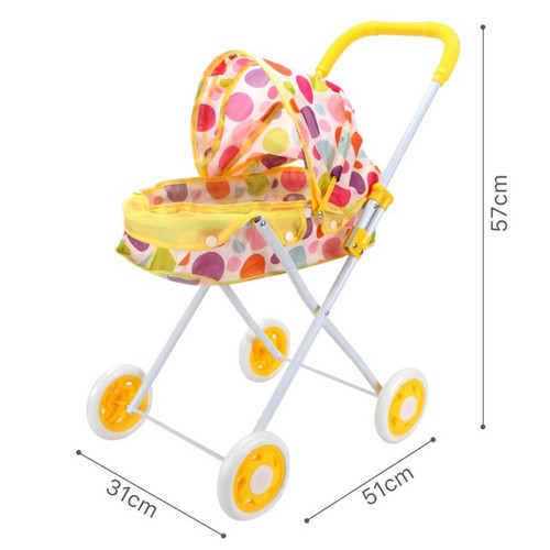 Baby Dolls Stroller Foldable Pushchair Kids Gift Pretend Role Play Toys B