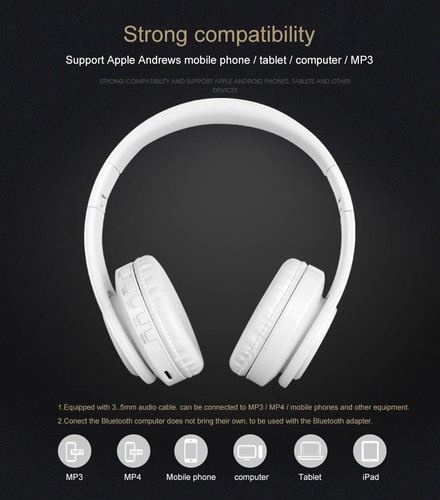 Mpow Wireless Bluetooth Headphones Foldable Stereo Earphones Super Bass Headset