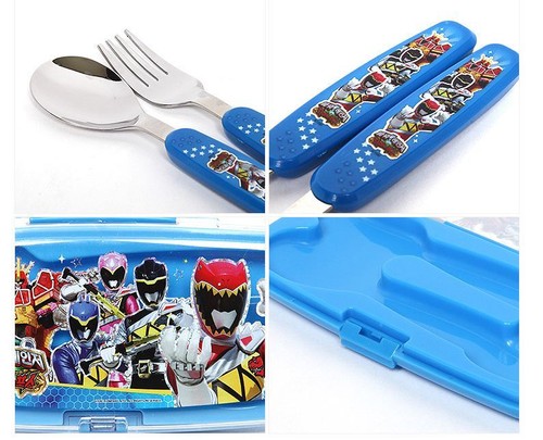 Power Rangers Dino Force Spoon Fork Case Set Kids Children Child Boys School
