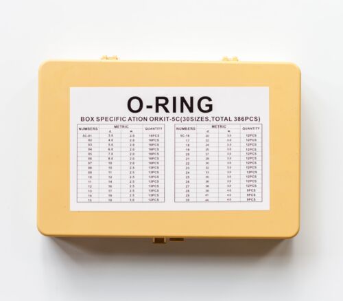 EAI Metric O-Ring Kit Assortment NBR 70A Durometer 30 Sizes, Total 386pcs 5C