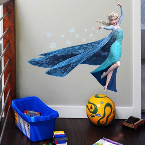 QUEEN ELSA Disney FROZEN Princess Decal Removable WALL STICKER Home Decor Kids