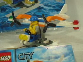 Lego City 30225 Coast Guard Seaplane Set Opened and Displayed