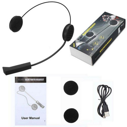 Motorcycle Helmet Headphone Speaker Bluetooth USB Charge Intercom Interphone