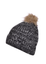 One Size Fits All BNWT Adidas Neo Ladies Black Marl Stretch Beanie Bobble Hat