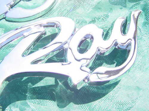 2 SEARAY SEA RAY SCRIPT EMBLEMS FACTORY GENUINE SATISFACTION GUARANTEED 2 FER!!