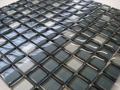 Glasmosaik Glasfliese silber grau 8mm dick Klarglas 29,8x 29,8x0,8cm; AKTION