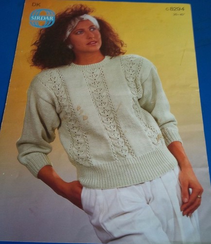 Sirdar Double Knitting Women/'s Sweater Knitting Pattern 8294