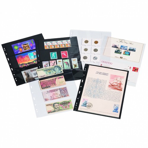 Clear Album Pages Grande 3C Leuchtturm 308439 Banknote Postcard Collection Sheet