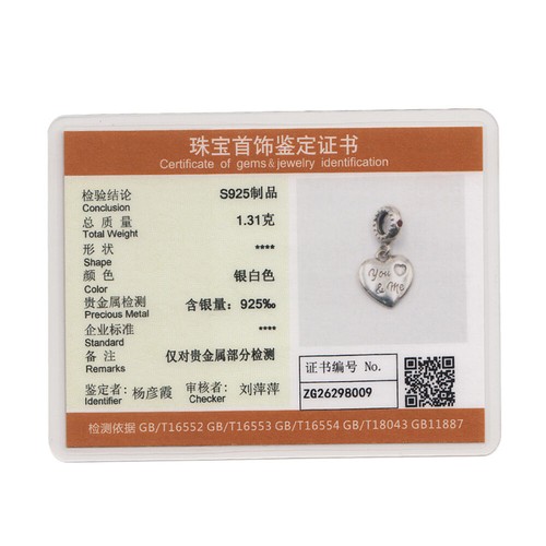DALARAN 925 Sterling Silver Heart Pendants European Beads Charms Jewelry Gifts