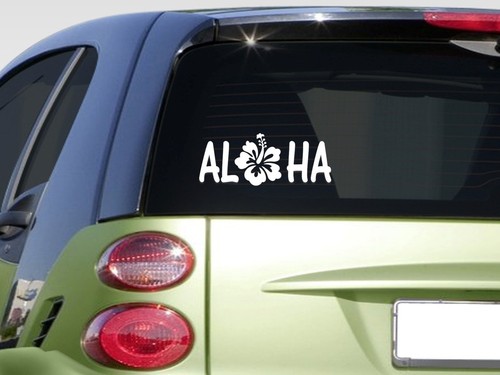 Aloha hibiscus flower 6/" sticker *E844* decal hairstylist hawaii beach vinyl