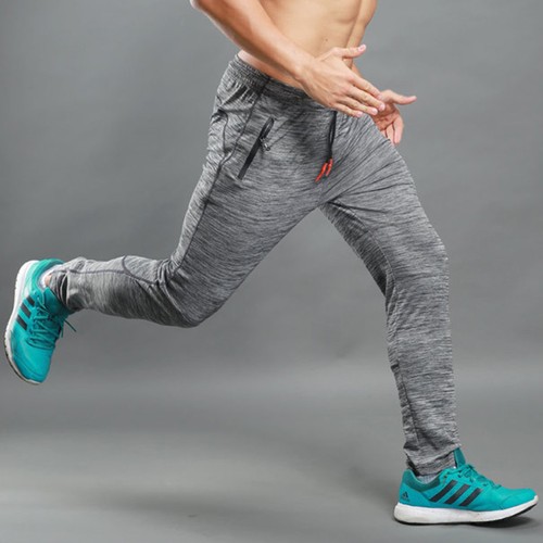 Sports Mens Fitness Elastic Casual Trousers Running Basketball Slim Long Pants