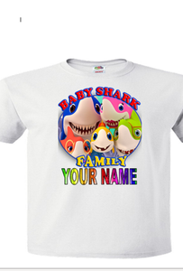 BABY SHARK T-shirt-Personalised YOUR NAME t-shirt.